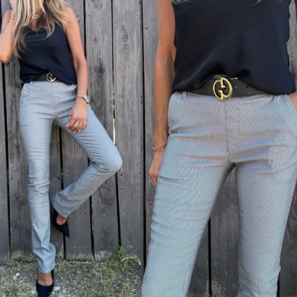 Flog Dafna Gray Stripe Pant - Picture 1 of 12
